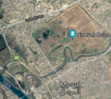 Google maps satellite photo of Nineveh Ruins