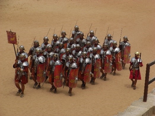 Roman soldiers in formation