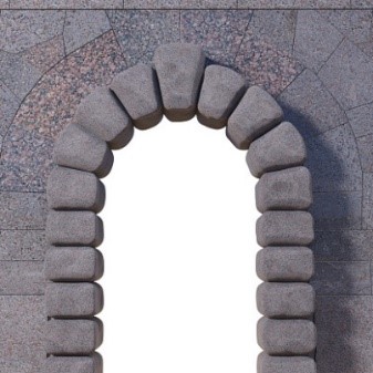 A keystone in a stone arch