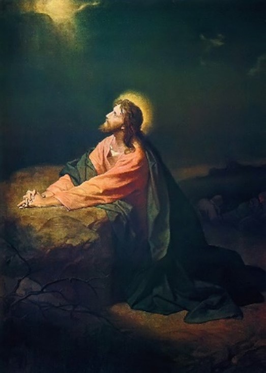 Jesus praying in the garden