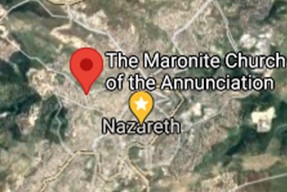 Map of the Maronite Church of the Annunciation in Nazareth