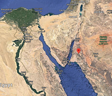 Map of Jabal al Lawz