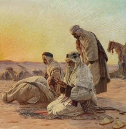 Essenes worshiping in the desert