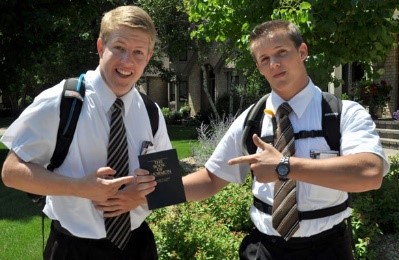 Two Mormon missionaries