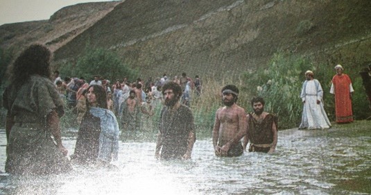 John baptizing in the Jordan river