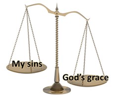 Weighing the balance between my sins and God’s grace