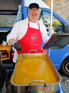 Salvation Army feeding the homeless