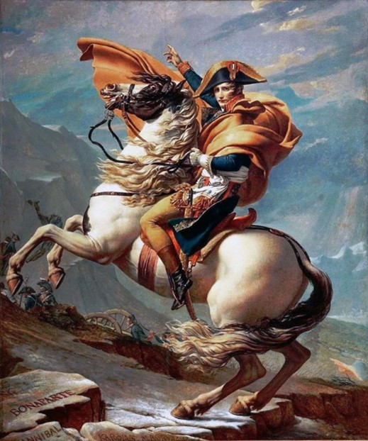Napoleon Bonaparte - the conquerer on a white horse