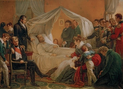 Napoleon Bonaparte on his death bed