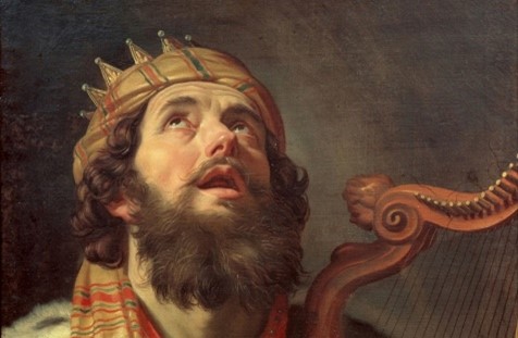 King David playing his harp