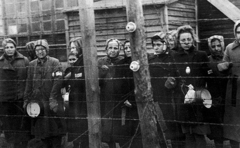 Women at a Nazi concentration camp