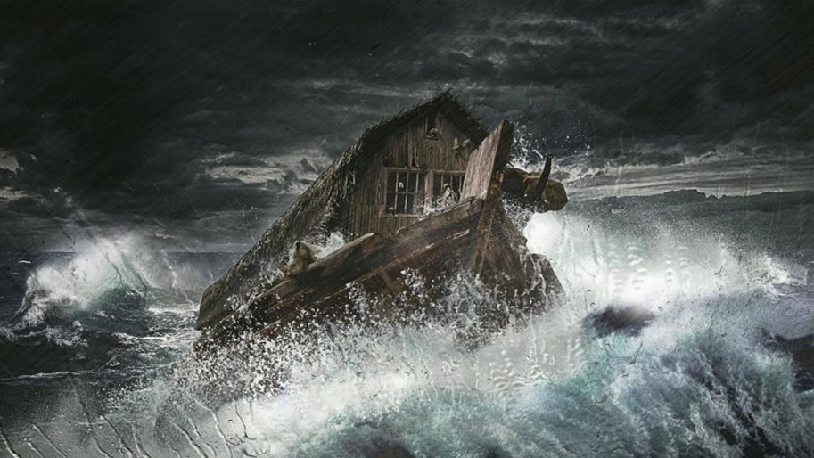 Noah's ark upon the flood waters'