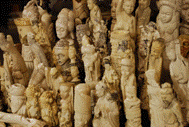 A collection of ivory idols