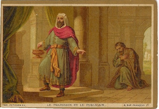 A pharisee and a tax collector praying