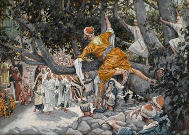 Jesus call out Zacchaeus who’s up a tree