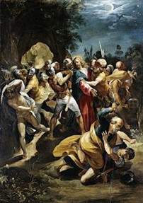 Jesus’ arrest in the garden of Gethsemane