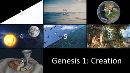 Images of the 7 days of creation