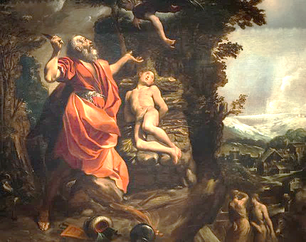 Abraham sacrifices Isaac