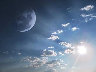Sky, sun, moon